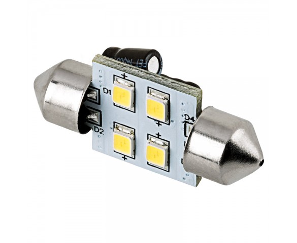 DE3175 LED Bulb - 4 SMD LED Festoon - 30mm