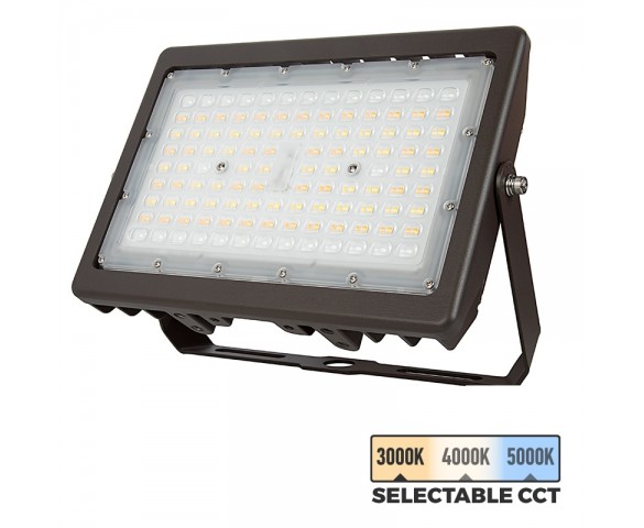 70W LED Flood Light - Selectable Color Temperature - 3000K/4000K/5000K - 250W MH Equivalent - 9,400 Lumens