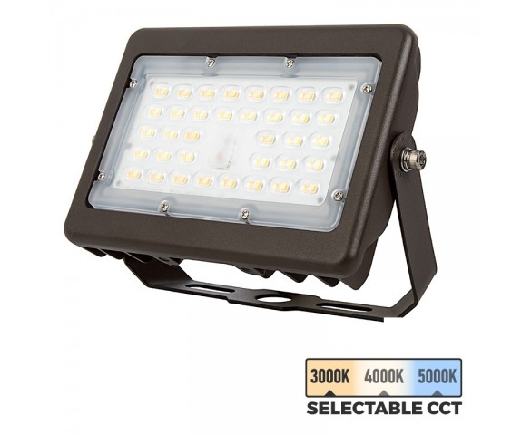 30W LED Flood Light - Selectable Color Temperature - 3000K/4000K/5000K - 150W MH Equivalent - 3,800 Lumens
