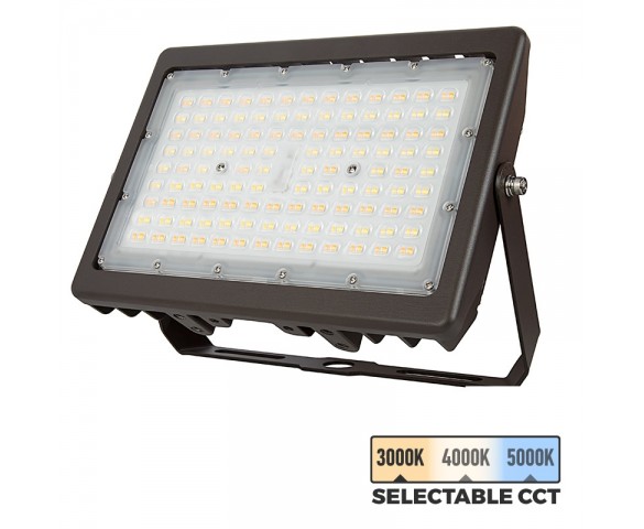 90W LED Flood Light - Selectable Color Temperature - 3000K/4000K/5000K - 12400 Lumens -  400W MH Equivalent