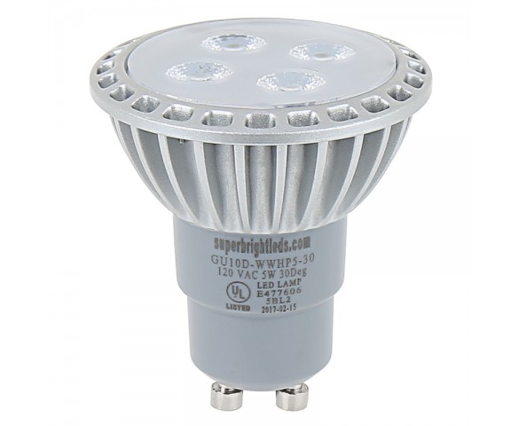 GU10 LED Bulb - 40 Watt Equivalent - 120V AC - Bi-Pin LED Spotlight ...