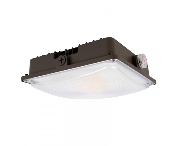 Parking Garage Canopy Light With Bypassable Photocell - Selectable CCT & Wattage - 30W/40W/50W - 3000K/4000K/5000K