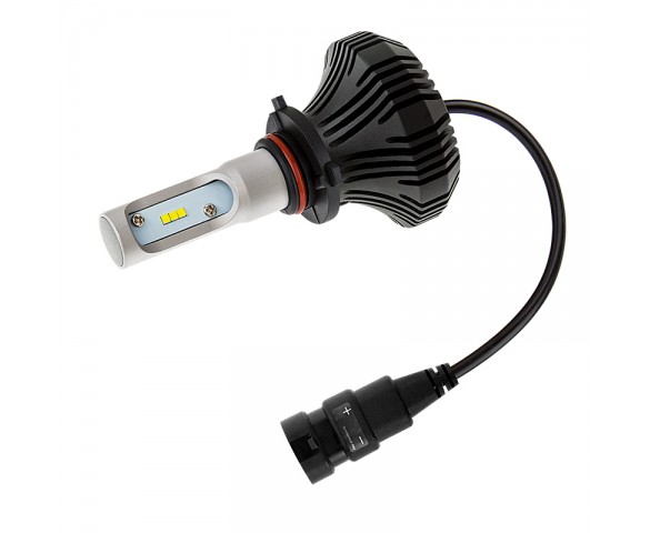 Motorcycle LED Headlight Conversion Kit - H10 LED Fanless Headlight Conversion Kit with Compact Heat Sink