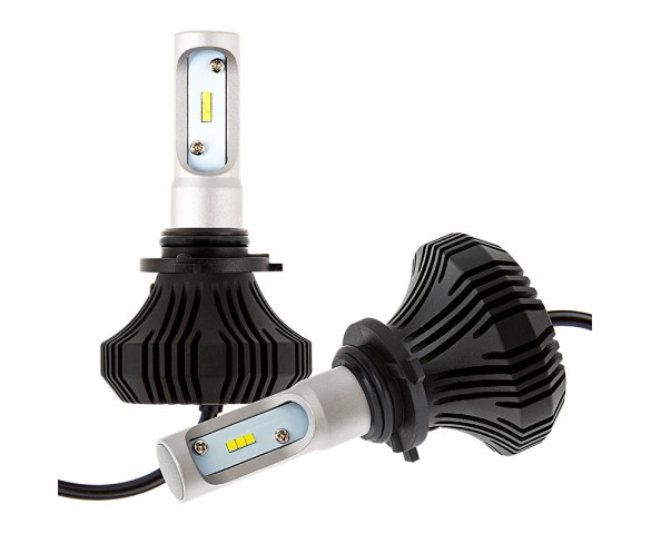 LED Headlight Kit - 9006 LED Fanless Headlight Conversion Kit with Compact Heat Sink