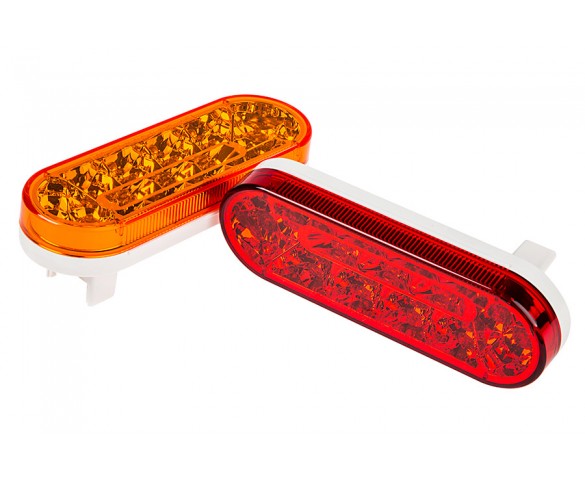 PT-xHB17 series High Brightness Oval Truck Light: Available In Red & Amber