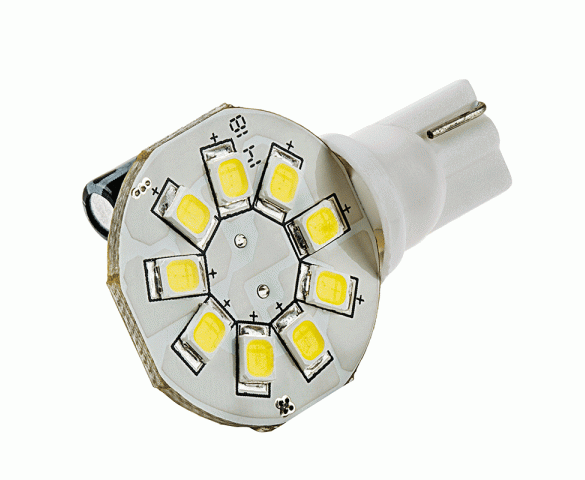 921 LED Bulb, 9 LED Disc Type Wedge Base LED Bulb