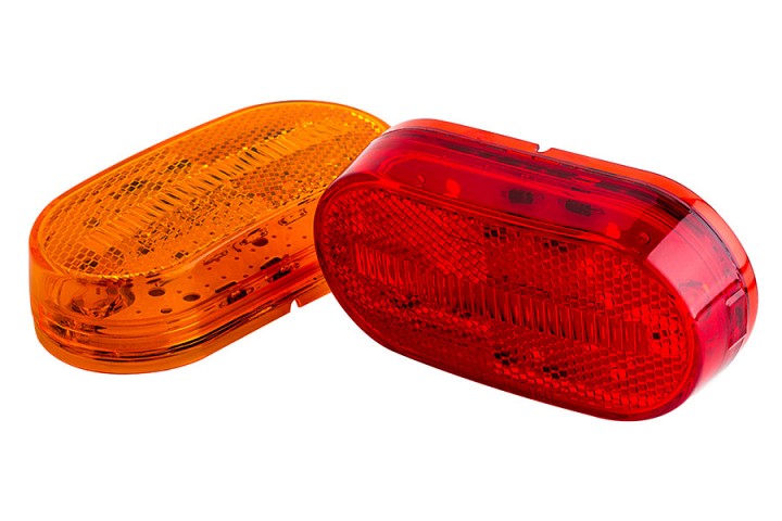 Round LED Marker Lights,YuanGu 3/4 LED Front Rear Side Marker Indicators Light Tail Light Amber 10V-30V Waterproof for Car Truck 10 Pcs