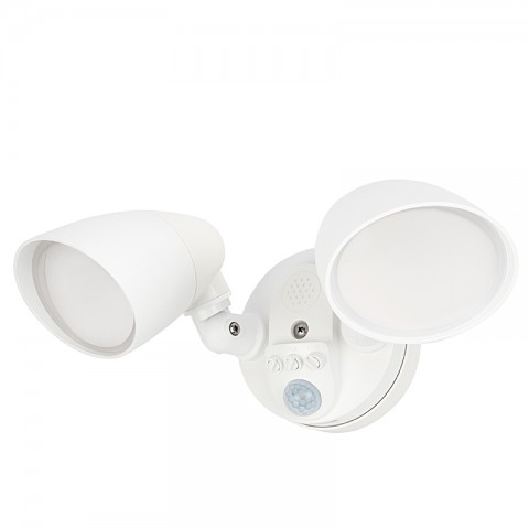 Dual Head LED Security Light 20W Motion Sensor Dusk to Dawn White Bronze 6 Pack 