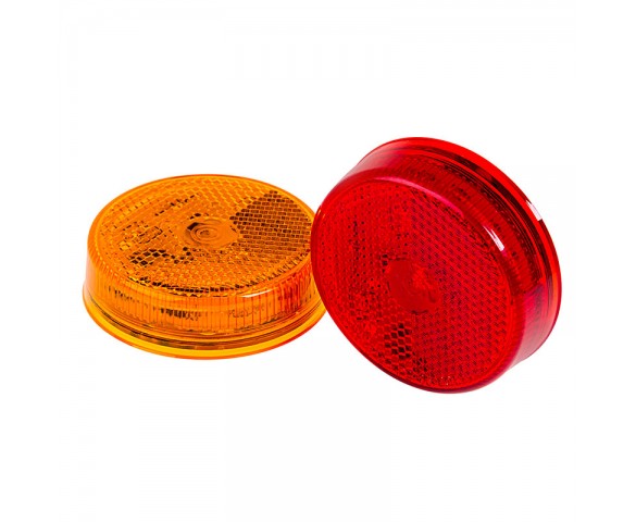 M4R series 2.5in Round LED Marker Lamp: Available In Red & Amber