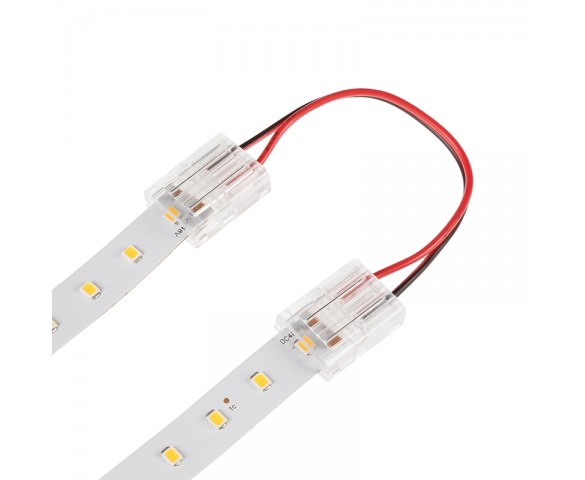 Solderless Clamp-On Jumper Connector - 12mm Single Color LED Strip Lights - 4”
