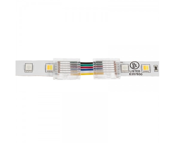 Solderless Clamp-On Up / Down ‘L’ Wire Connector - 12mm RGB + CCT LED Strip Lights