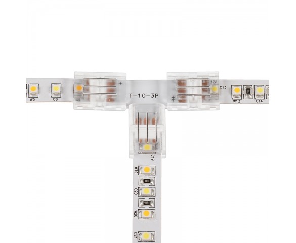 Solderless Clamp-On T Connector for 10mm Tunable White LED Strip Lights
