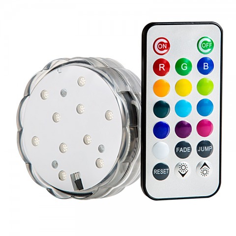 10X Waterproof Remote Control Colored LED Light Boundary EFX Accent Style P7B4 