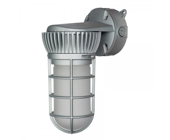 LED Vapor Proof Jelly Jar Light Fixture - Caged Wall Mount Light - __ Lumens