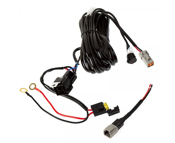 LED Light Wiring Harness with Switch and Relay - Single Channel, ATP Connector