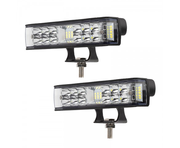 6” Linear Side Shooter Off-Road LED Driving Light - Combo Spot/Flood - 20W - 2,750 Lumens - 2 Pack
