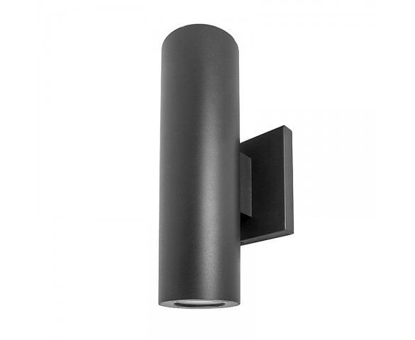 Up / Down Wall Sconce - 11” Black Round Cylinder LED Wall Light - 1400 Lumens - 3000K