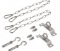 Stainless steel chain and zinc-plated steel anchors