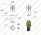 1142 LED Bulb - 27 SMD LED Tower - BA15D Retrofit