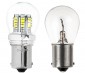 1156 LED Bulb w/ Stock Cover - 36 SMD LED Tower - BA15S Retrofit: Profile Comparison View