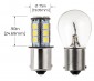 1156 LED Bulb - 18 SMD LED Tower - BA15S Retrofit: Profile View and Measurements