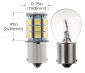 1156 LED Bulb - 27 SMD LED Tower - BA15S Retrofit: Profile View and Measurements