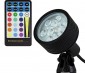 18W Color Changing RGB LED Landscape Spotlight w/ Remote