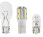 921 LED Bulb - 10 SMD LED Tower - Miniature Wedge Retrofit: Profile View With Size Comparison To 194 & 921 Stock Bulbs