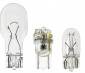 194 LED Bulb - 5 LED - Miniature Wedge Retrofit: Profile View With Size Comparison To 194 & 921 Stock Bulbs