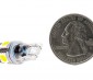 194 LED Bulb w/ Socket - 5 SMD LED - Miniature Wedge Retrofit: Back View with Size Comparison