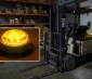 2-1/2" Amber LED Strobe Light Beacon with 8 LEDs: Shown Installed On Forklift And Flashing On. 
