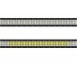 30" Off Road LED Light Bar - 90W: Showing Front View Of Light Bar In Flood Beam Pattern (Top) And Combo Beam Pattern (Bottom).