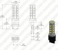 3156 LED Bulb - 28 SMD LED Tower - Wedge Retrofit