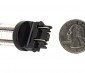 3157-CK LED Bulb - Dual Function 18 SMD Tower - Wedge Retrofit: Back View with Size Comparison 
