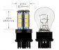 3157 LED Bulb - Dual Function 18 SMD LED Tower - Wedge Retrofit: Profile View