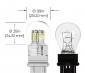 3157 LED Bulb w/ Stock Cover - Dual Function 36 SMD LED Tower - Wedge Retrofit: Profile View