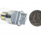 3156 LED Bulb w/ Stock Cover - 36 SMD LED Tower - Wedge Retrofit: Back View With Size Comparison 