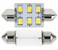 3710 LED Bulb - 6 x 2835 SMD LED Festoon: Front View