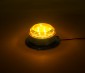 4-3/4" Amber LED Strobe Light Beacon with 8 LEDs: On Showing Beam Pattern. 