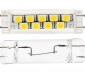 561 LED Bulb - 9 SMD LED Festoon: Front View With Size Comparison To Incandescent Rigid Loop Festoon Bulb
