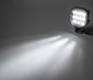 Off-Road LED Work Light / LED Driving Light - 4" Square - 10W - 1000 Lumens: Showing Beam Pattern
