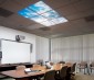 Multi LED Panel Light Display w/ SkyLenses® - 2x2 Dimmable LED Panel Lights - Flush Mount/Drop Ceiling Recessed Mount: 6 Panel Light Installed in Conference Room