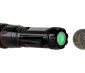 6092 REDLINE OC Optimized Clarity Tactical Flashlight with Strobe Mode: Back View With Size Comparison- Button Will Glow-in-the-Dark