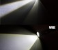 LED Flashlight/Work Light - NEBO SLYDE+ - 300 Lumens: Beam on Table. Comparing Zoom vs Wide. 