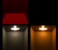 7443 LED Bulb - Dual Function 18 SMD LED Tower - Wedge Retrofit: Shown On In Red (Top Left), Warm White (Bottom Left), And Amber (Bottom Right). 