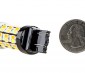 7443 Switchback LED Bulb - Dual Intensity 60 SMD LED Tower, A Typer: Back View With Size Comparison 