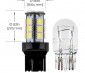 7443 LED Bulb - Dual Function 18 SMD LED Tower - Wedge Retrofit: Profile View