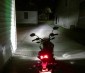 Motorcycle 9012 LED Fanless Headlight Conversion Kit with Adjustable Color Temperature and Compact Heat Si: Headlight Beam From Motorcycle View