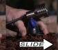 Position ground stake securely in ground before attaching compatible G-LUX series LED Light in mounting slots.
