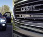 Heavy Duty Off Road LED Light Bar Installed in Grill of Truck